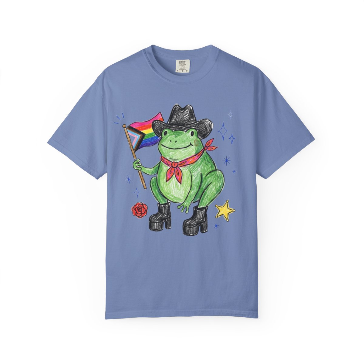 TQT Front mockup — Washed Denim